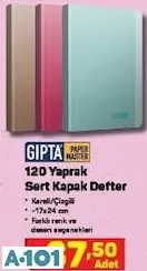 GIPTA 120 YAPRAK SERT KAPAK DEFTER